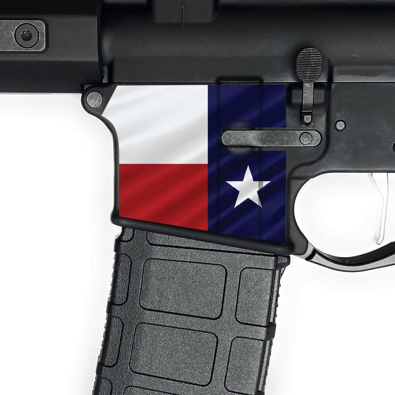 AR15 Magwell Skin - Texas Flag - WrapMyGun Gun Skins & AR-15 M4 Mag Skins