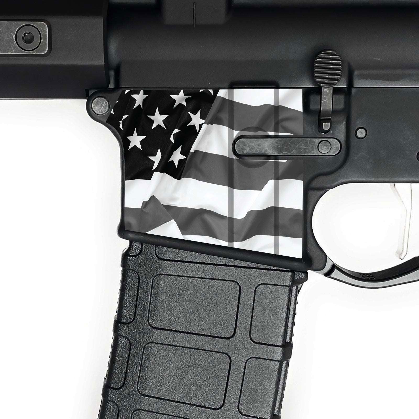 AR15 Magwell Skin - USA Flag - WrapMyGun Gun Skins & AR-15 M4 Mag Skins