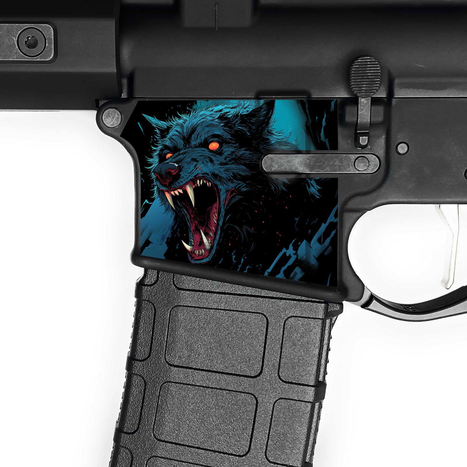 AR15 Magwell Skin - Wolf - WrapMyGun Gun Skins & AR-15 M4 Mag Skins