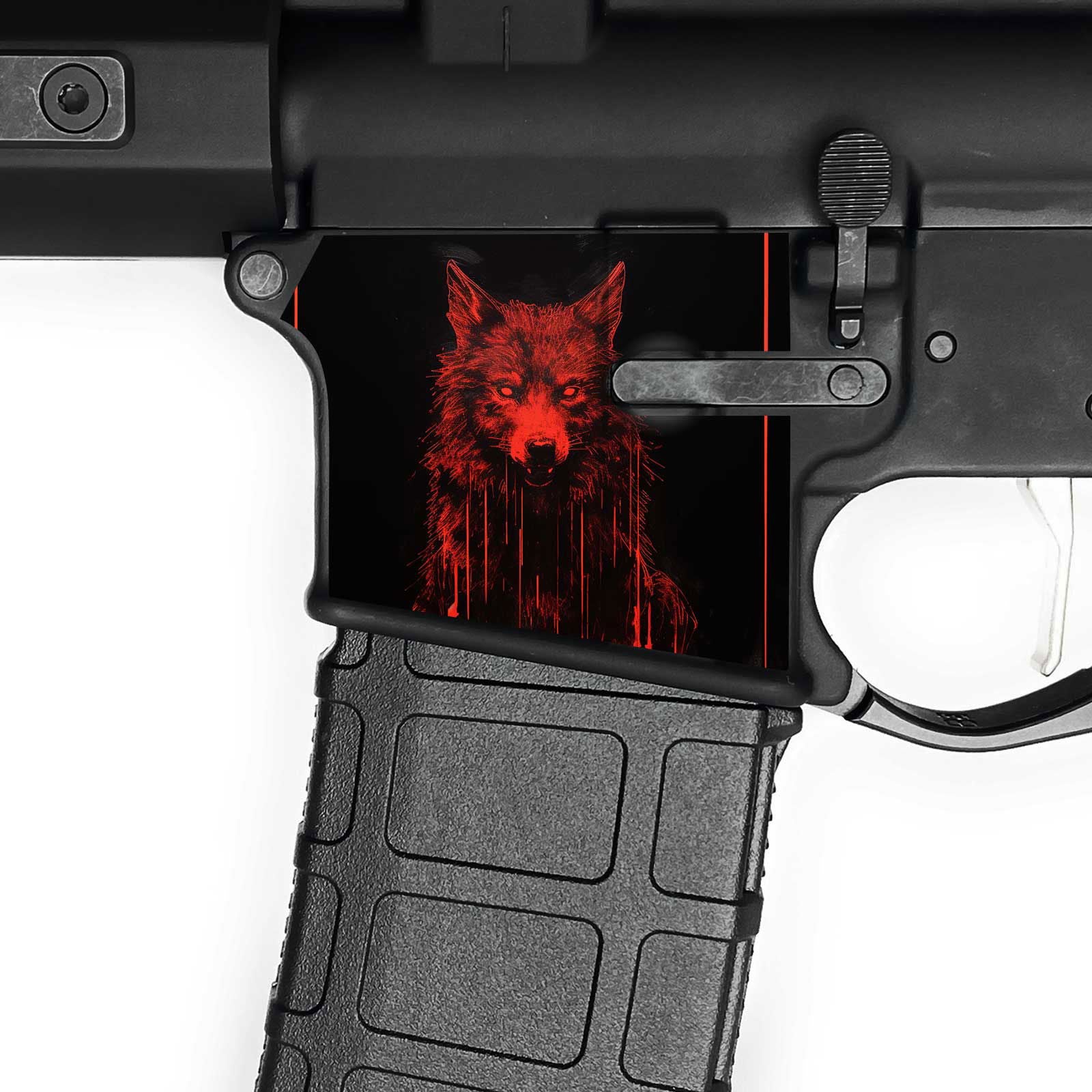 AR15 Magwell Skin - Wolf - WrapMyGun Gun Skins & AR-15 M4 Mag Skins