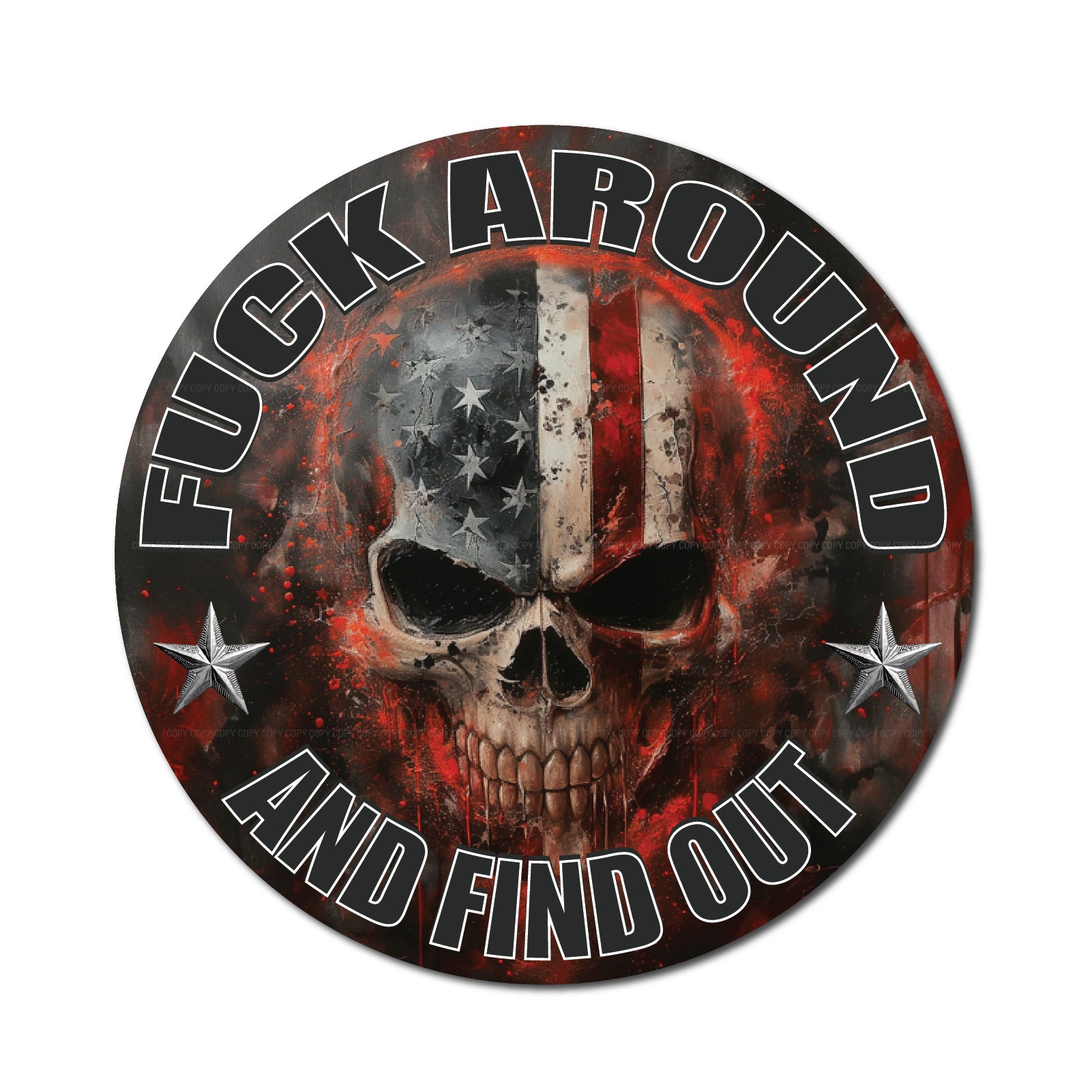 FAFO Skull Stickers - Fuck Around and Find Out Decals