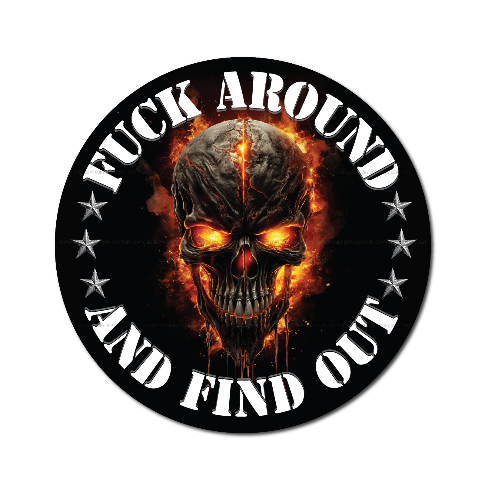 FAFO Skull Stickers - Fuck Around and Find Out Decals