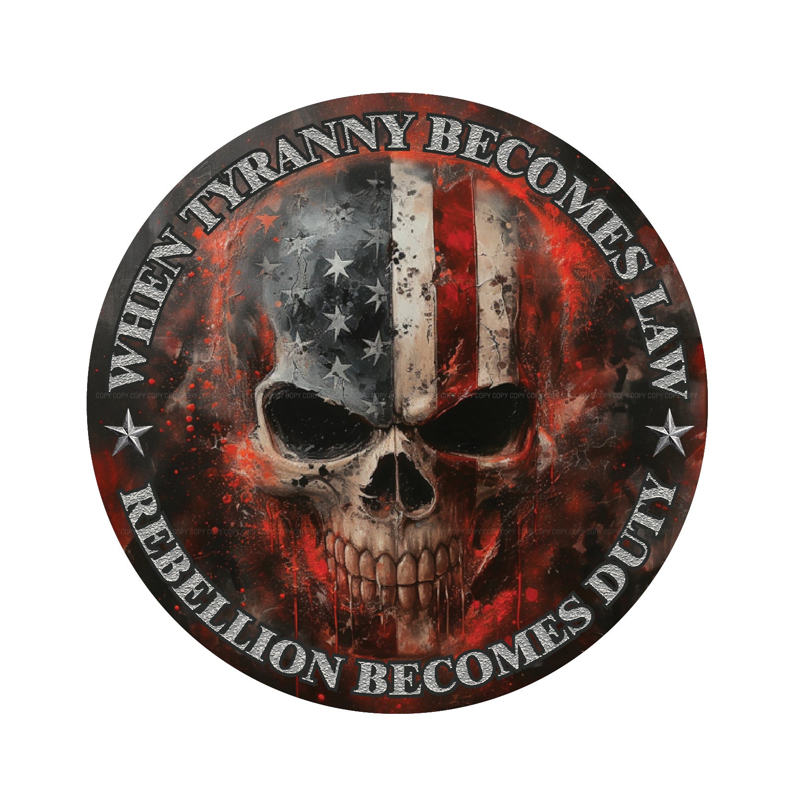 When Tyranny Becomes Law Rebellion Becomes Duty Sticker Decal