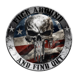 FAFO Skull Decal - Fuck Around and Find Out Color Decal - WrapMyGun Gun Skins & AR-15 M4 Mag Skins