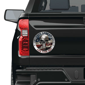 FAFO Skull Decal - Fuck Around and Find Out Color Decal - WrapMyGun Gun Skins & AR-15 M4 Mag Skins