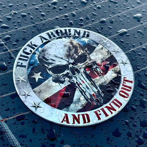 FAFO Skull Decal - Fuck Around and Find Out Color Decal - WrapMyGun Gun Skins & AR-15 M4 Mag Skins