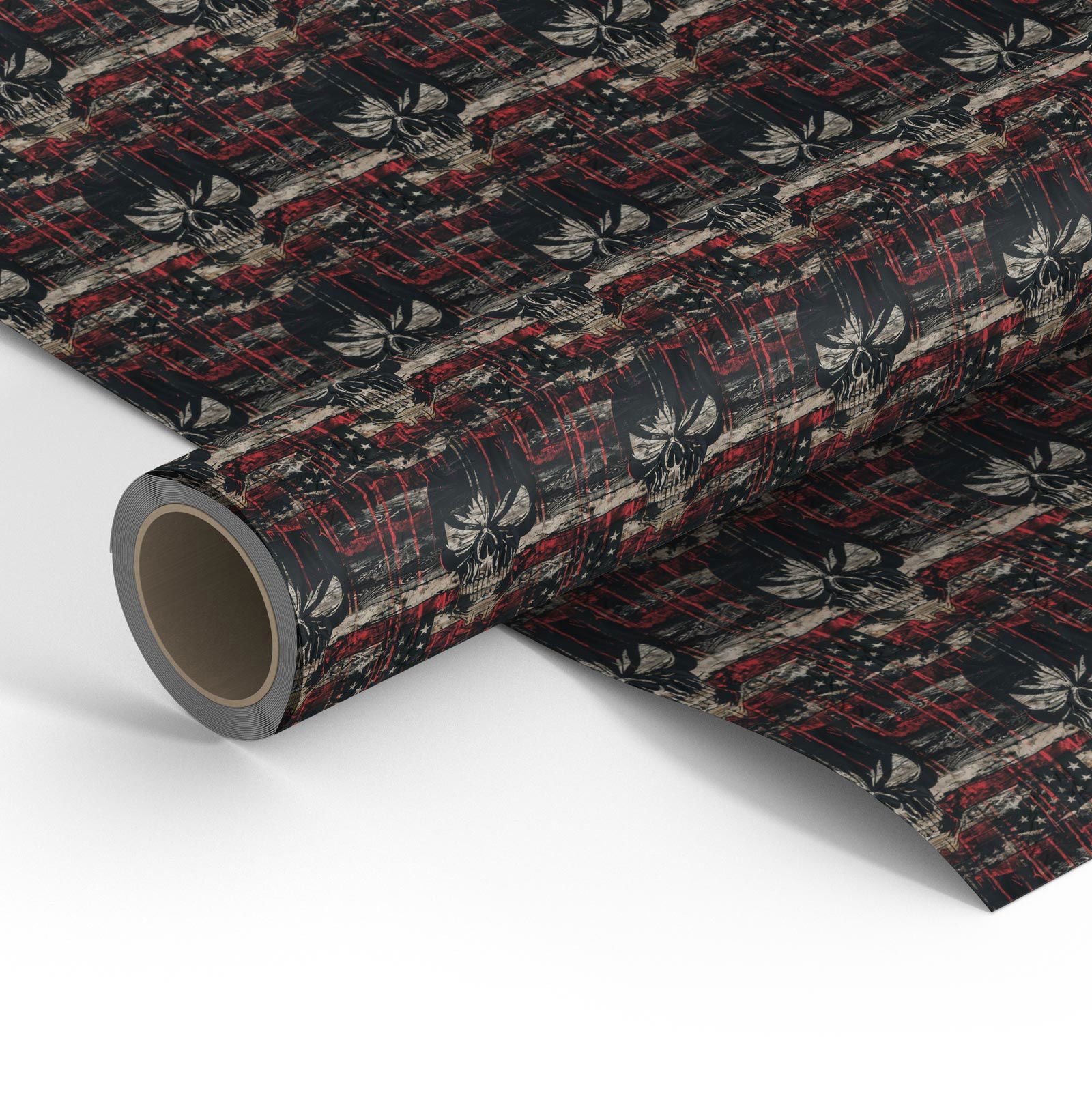 Gear Skin Sheets - Skull US Flag Camo - WrapMyGun Gun Skins & AR-15 M4 Mag Skins