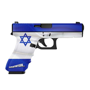 Gun Skin Premium Vinyl Pistol Wrap - Flag of Israel - WrapMyGun Gun Skins & AR-15 M4 Mag Skins