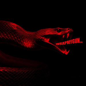 Gun Skin Premium Vinyl Pistol Wrap - Red Snake - WrapMyGun Gun Skins & AR-15 M4 Mag Skins