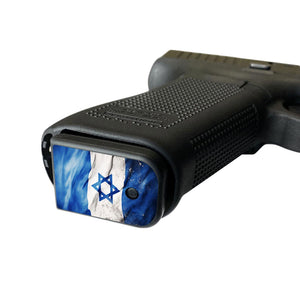 Pistol Mag Base Plates - Flag of Israel - WrapMyGun Gun Skins & AR-15 M4 Mag Skins