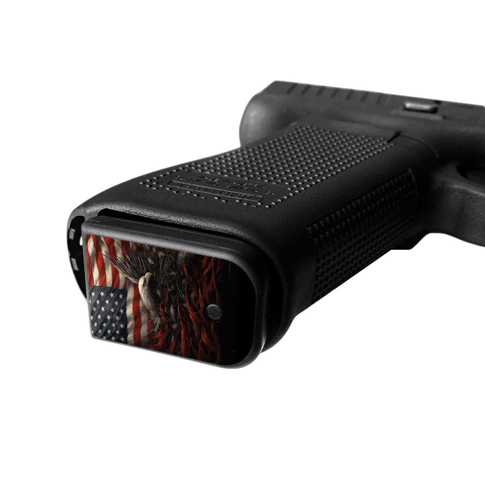 Pistol Mag Base Plates - US Flag - WrapMyGun Gun Skins & AR-15 M4 Mag Skins