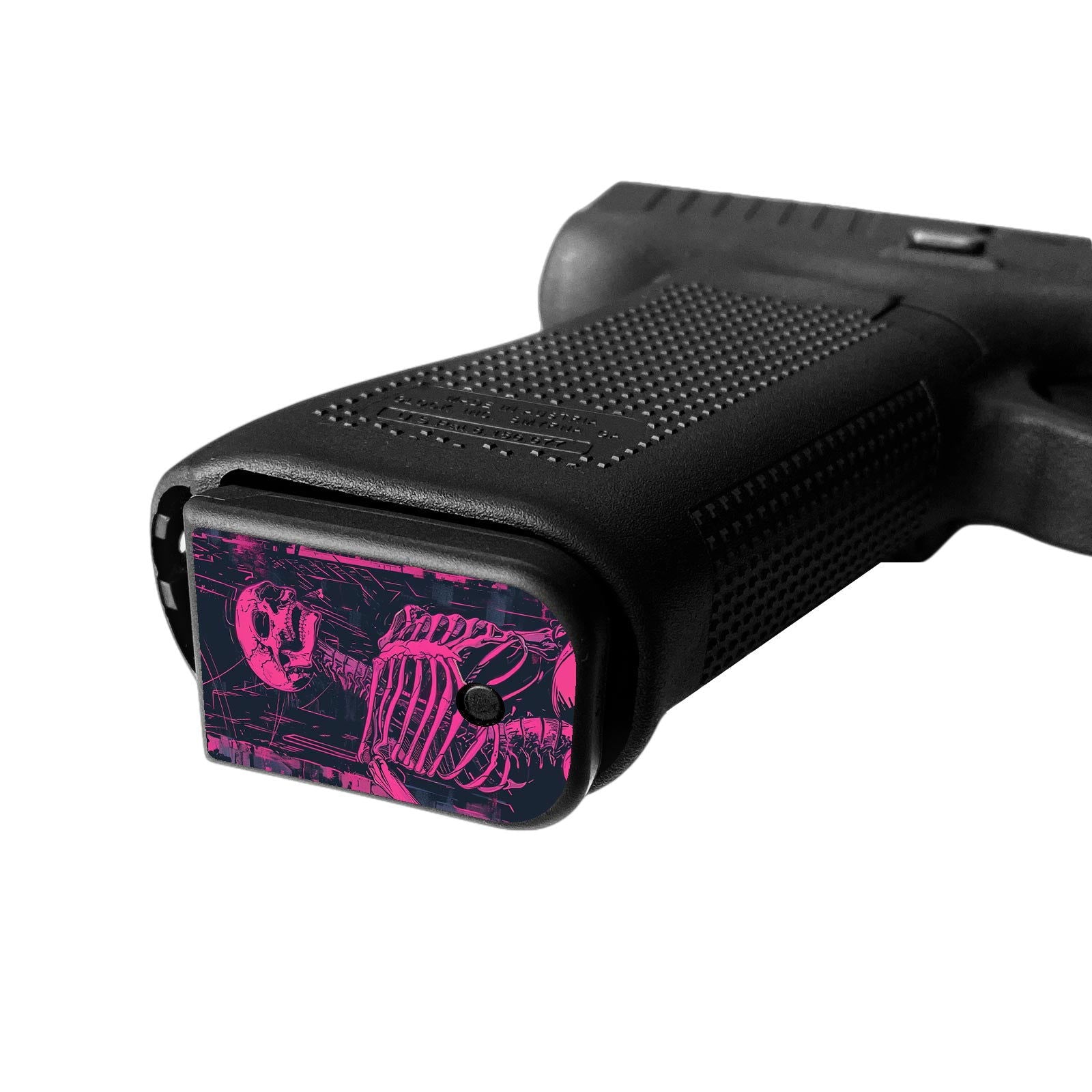 Pistol Mag Base Plates Vinyl Decals - Skeleton - WrapMyGun Gun Skins & AR-15 M4 Mag Skins