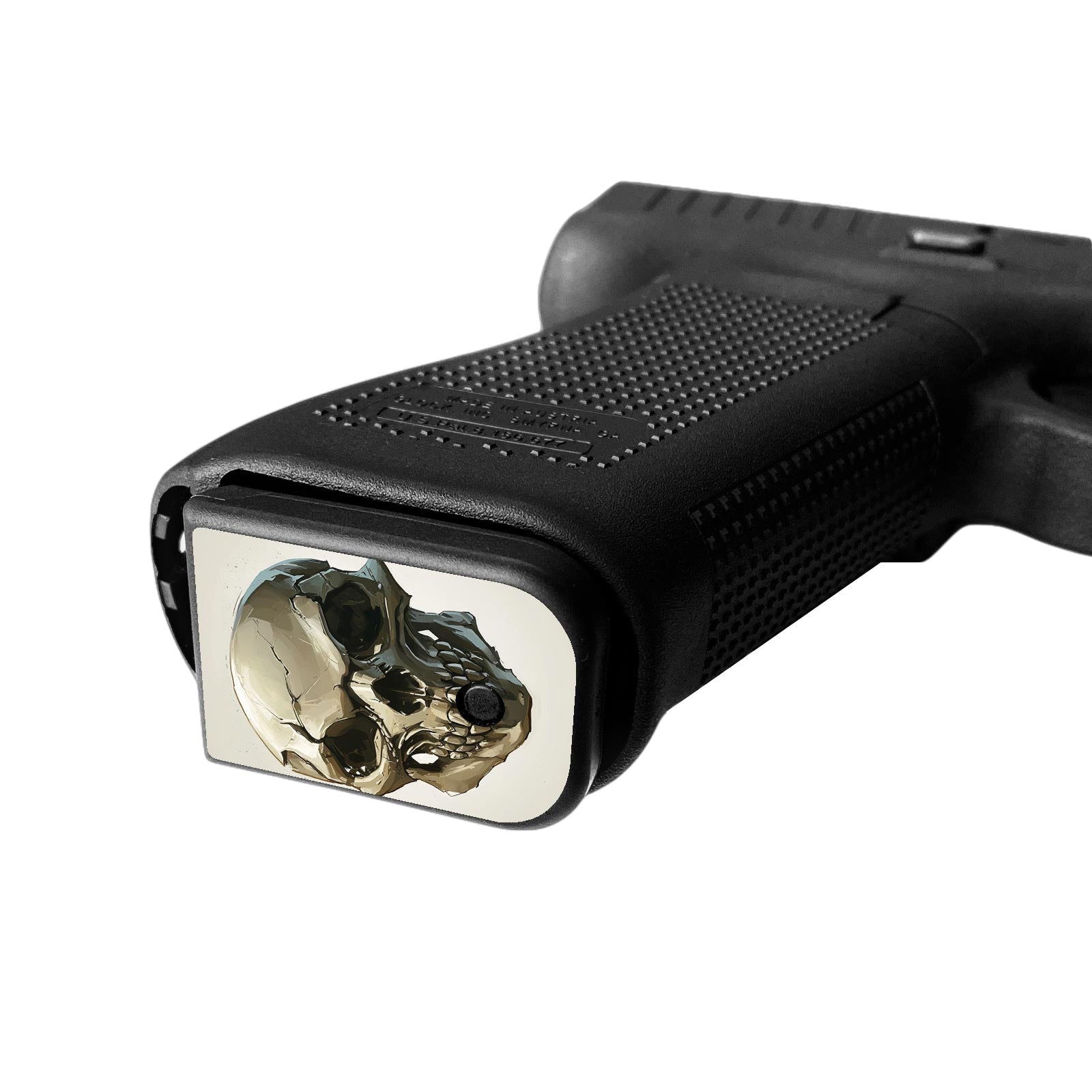 Pistol Mag Base Plates Vinyl Decals - Skull - WrapMyGun Gun Skins & AR-15 M4 Mag Skins