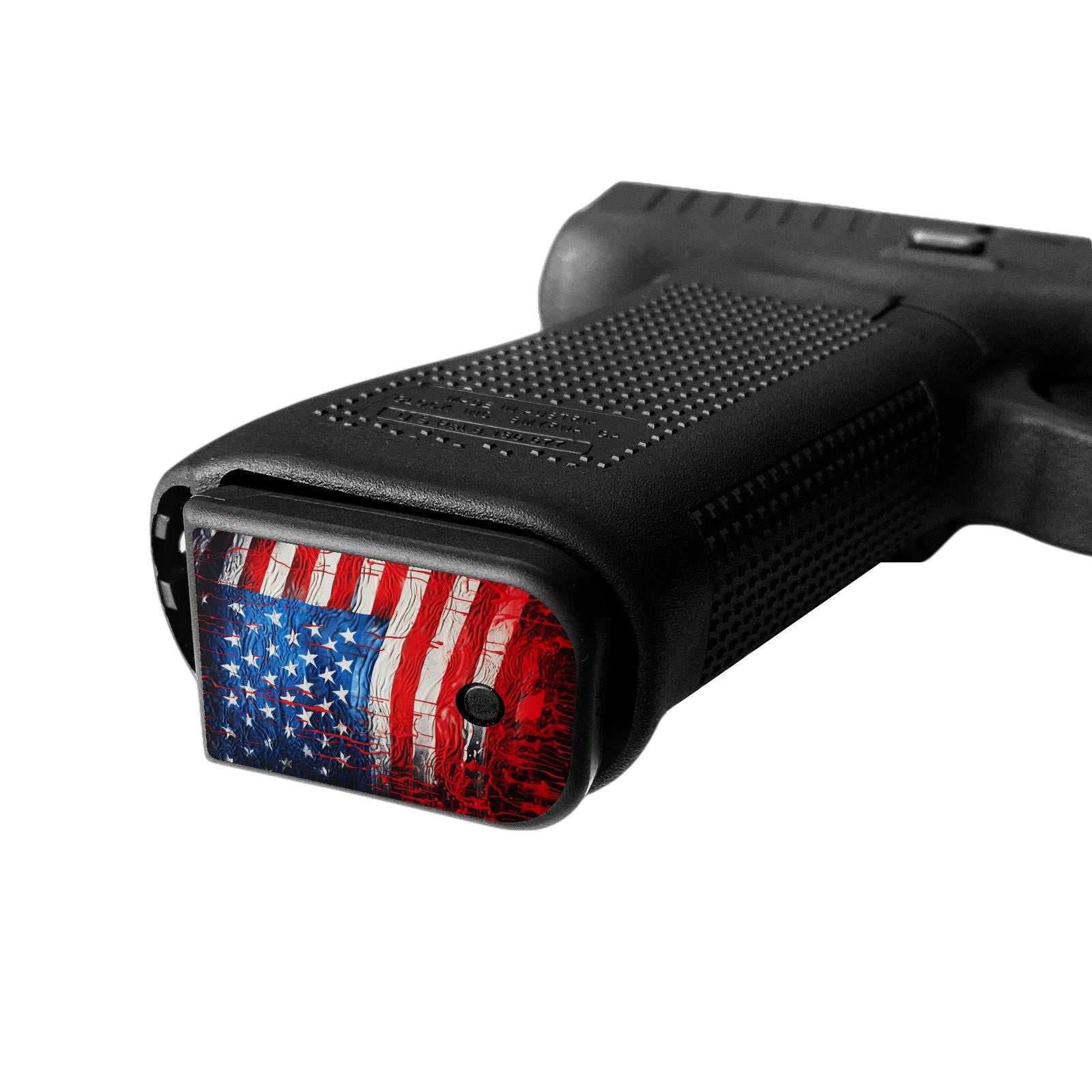 Pistol Mag Base Plates Vinyl Decals - US Flag - WrapMyGun Gun Skins & AR-15 M4 Mag Skins
