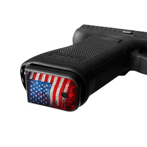 Pistol Mag Base Plates Vinyl Decals - US Flag - WrapMyGun Gun Skins & AR-15 M4 Mag Skins