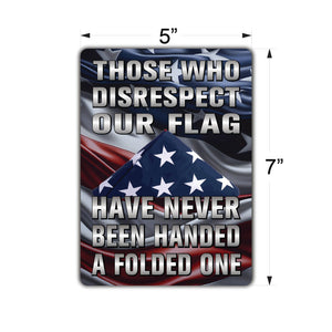 Those Who Disrespect Our Flag Have Never Been Handed A Folded One Decal - WrapMyGun Gun Skins & AR-15 M4 Mag Skins