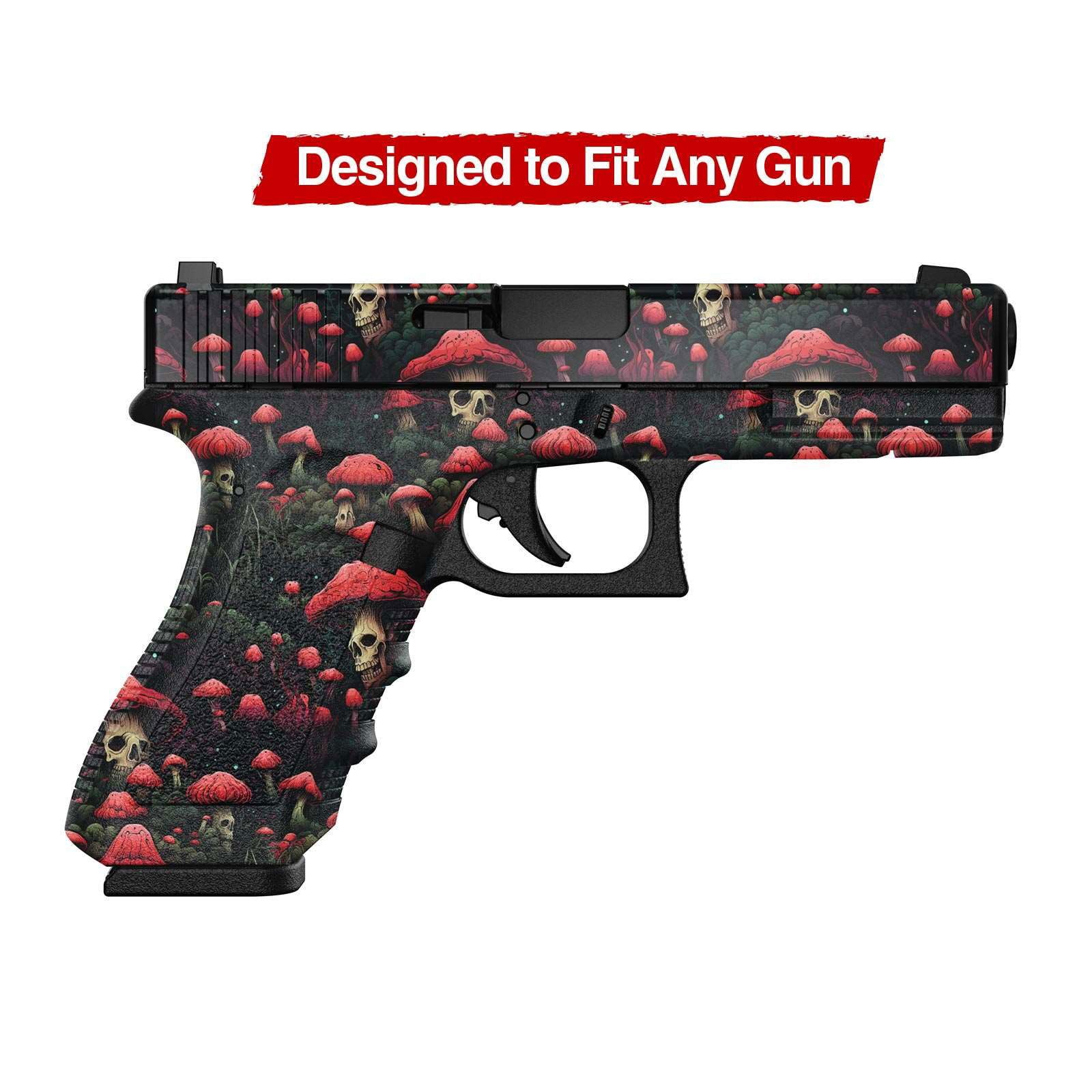 Universal Gun Skin - Creepy Mushrooms - WrapMyGun Gun Skins & AR-15 M4 Mag Skins