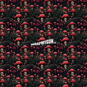 Universal Gun Skin - Creepy Mushrooms - WrapMyGun Gun Skins & AR-15 M4 Mag Skins