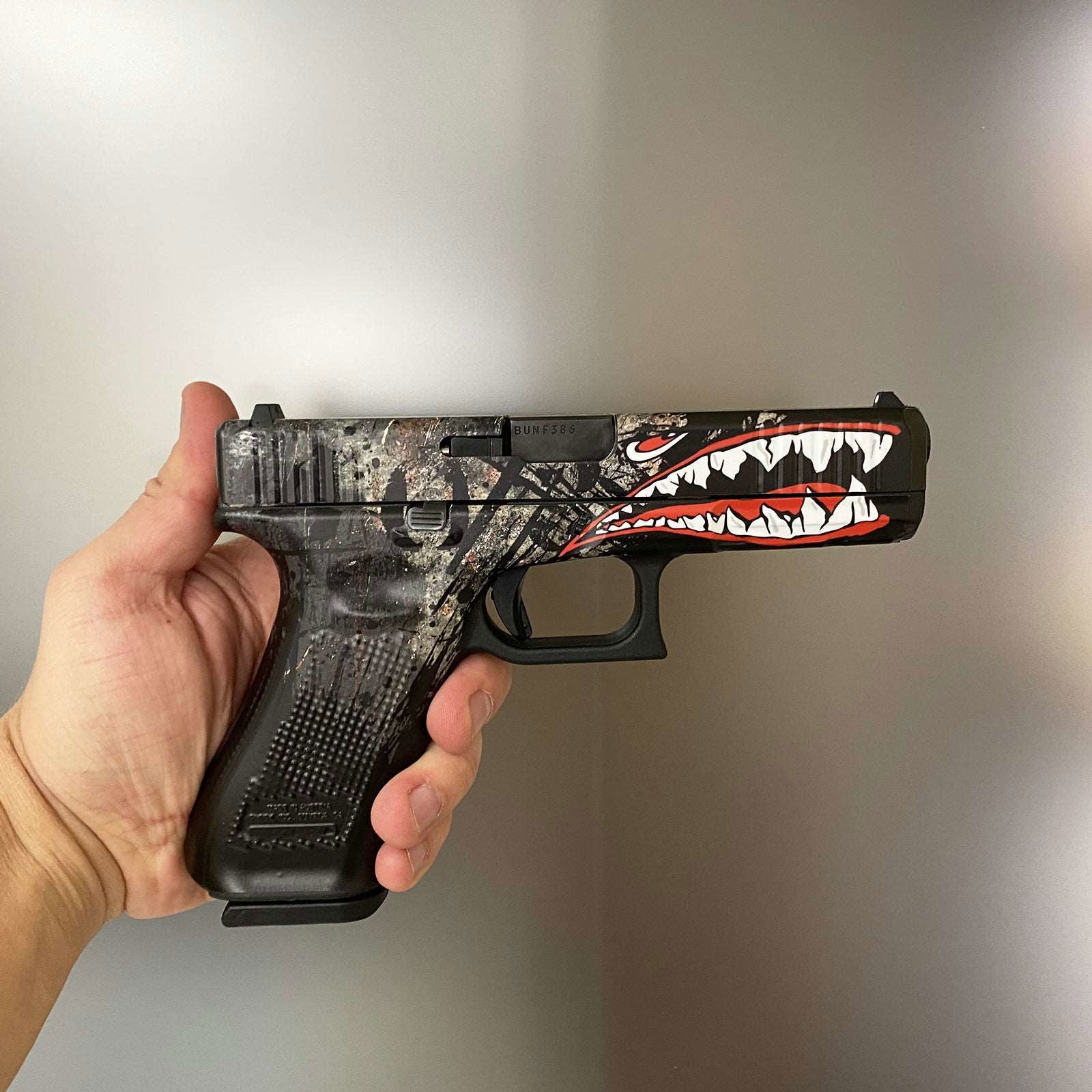 Universal Gun Skin - Premium Vinyl Pistol Sheet - Shark Dark - WrapMyGun Gun Skins & AR-15 M4 Mag Skins
