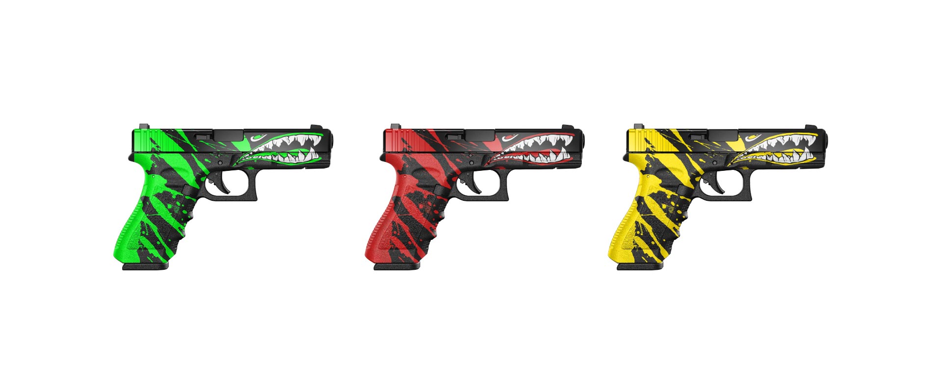 Universal Gun Skin - Premium Vinyl Pistol Sheet - Shark - WrapMyGun Gun Skins & AR-15 Mag Skins