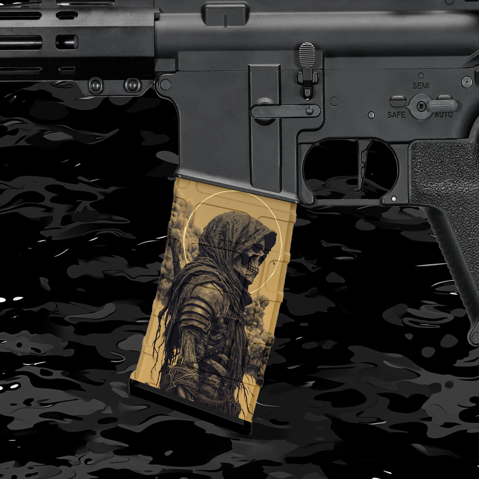 AR 15 M4 M16 Mag Skin - Skull