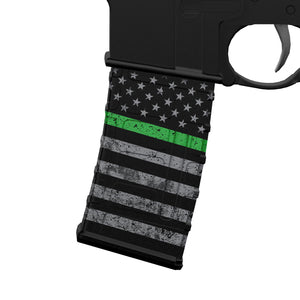AR-15/M4 Mag Skin - Premium Vinyl Mag Wrap - Blue Line - WrapMyGun Gun Skins & AR-15 M4 Mag Skins