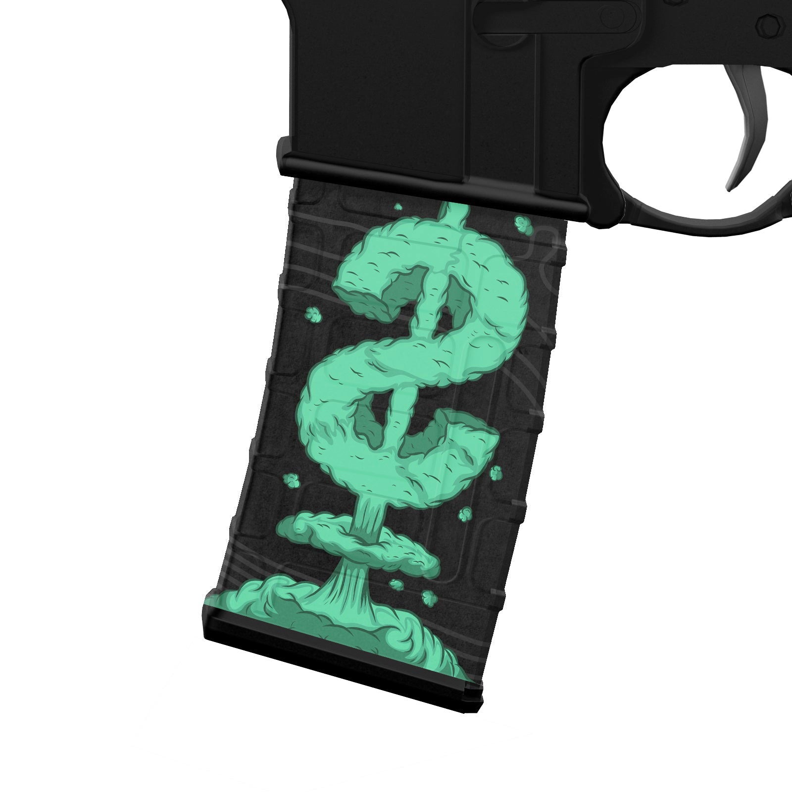 AR-15/M4 Mag Skin - Premium Vinyl Mag Wrap - Dollar Sign - WrapMyGun Gun Skins & AR-15 M4 Mag Skins