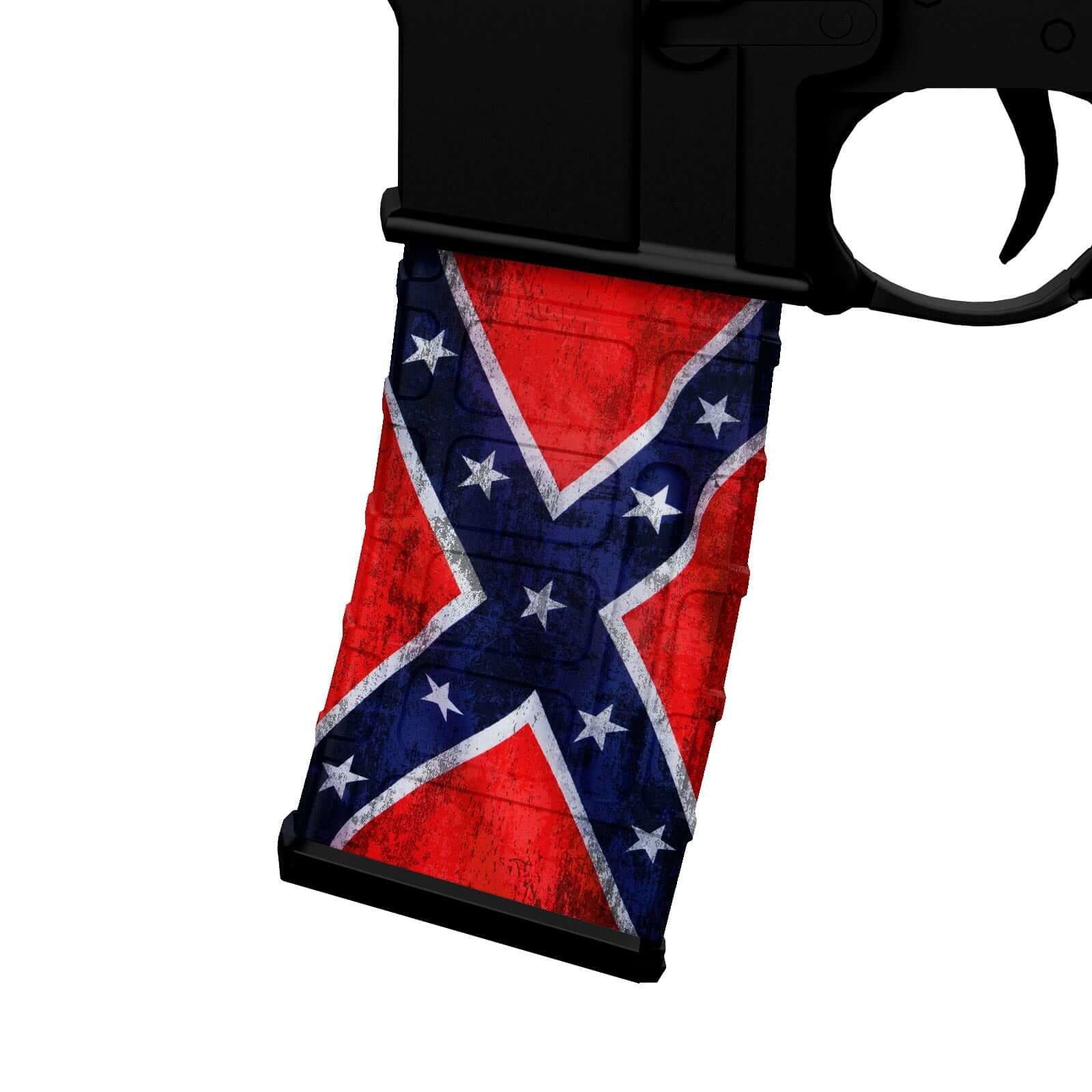 AR-15 M4 M16 Mag Skin - Confederate Flag - WrapMyGun Gun Skins & AR-15 M4 Mag Skins