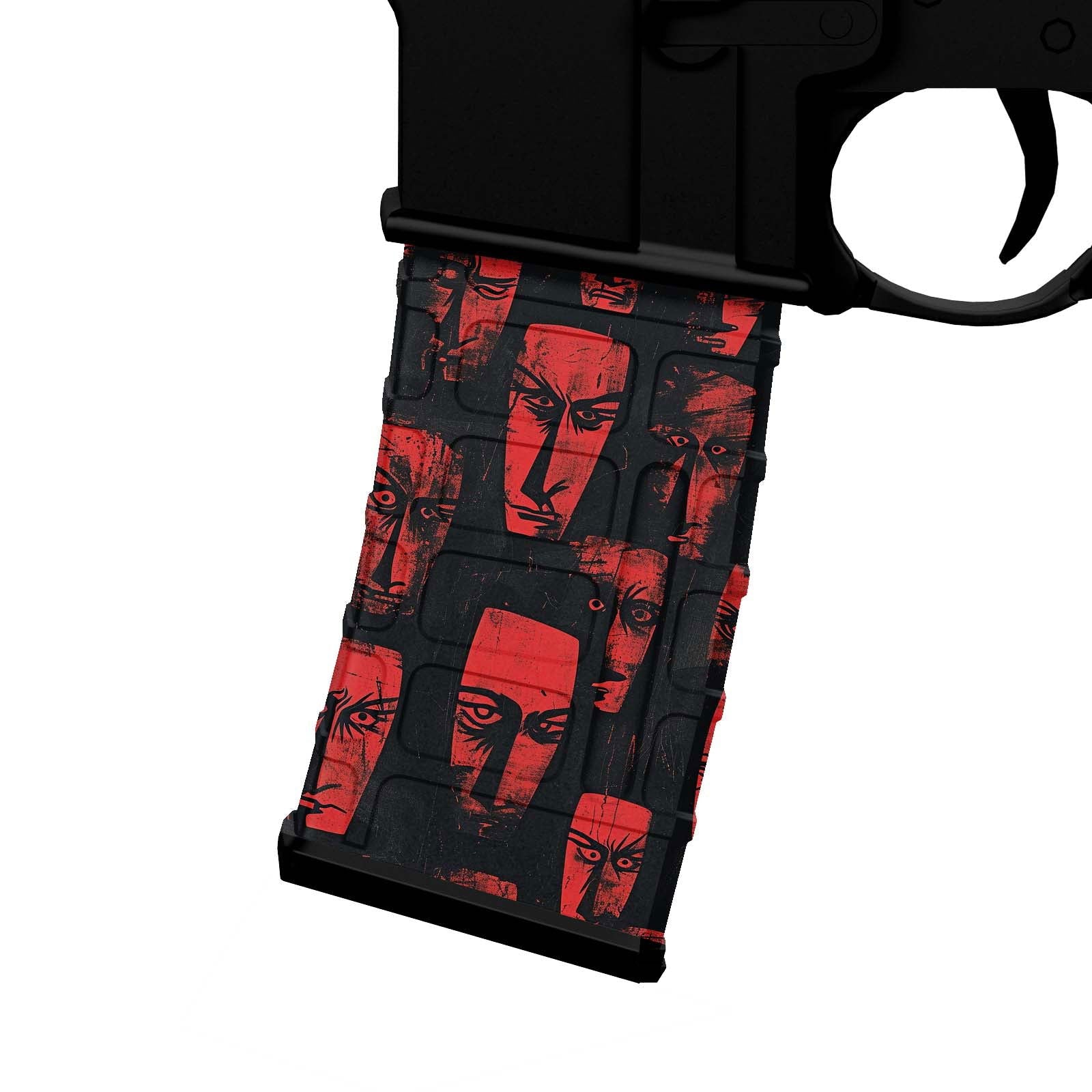 AR-15 M4 M16 Mag Skin - Faces - WrapMyGun Gun Skins & AR-15 M4 Mag Skins