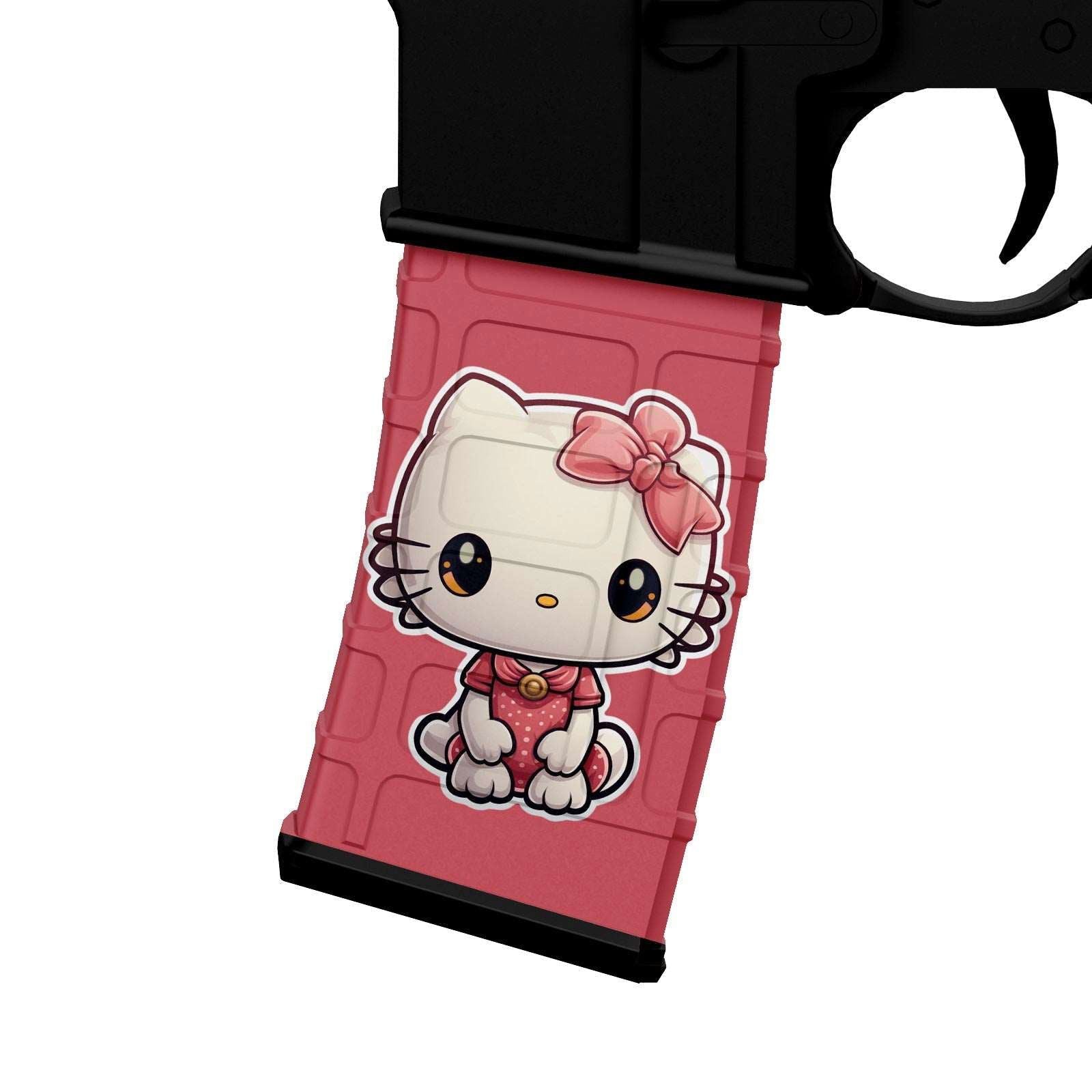AR-15 M4 M16 Mag Skin - Hello Kitty Pink - WrapMyGun Gun Skins & AR-15 M4 Mag Skins