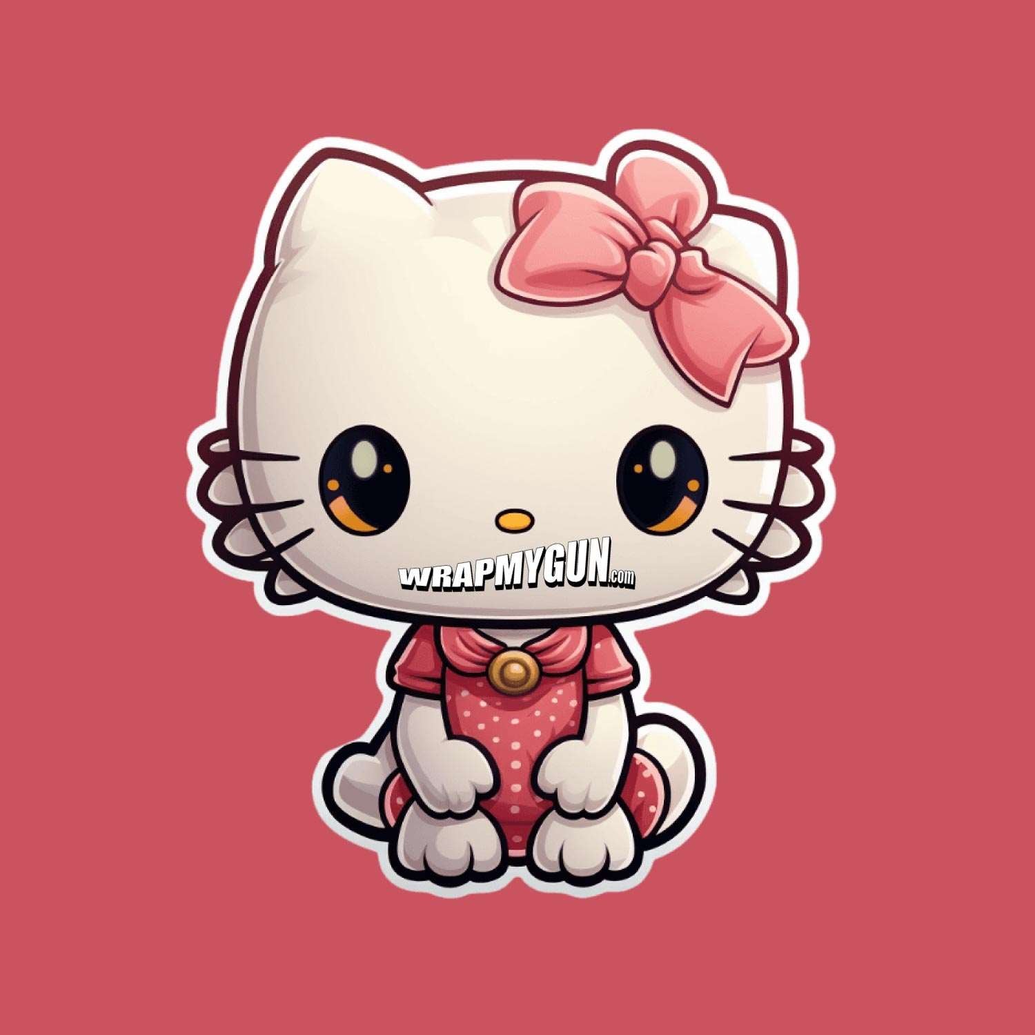 AR-15 M4 M16 Mag Skin - Hello Kitty Pink - WrapMyGun Gun Skins & AR-15 M4 Mag Skins