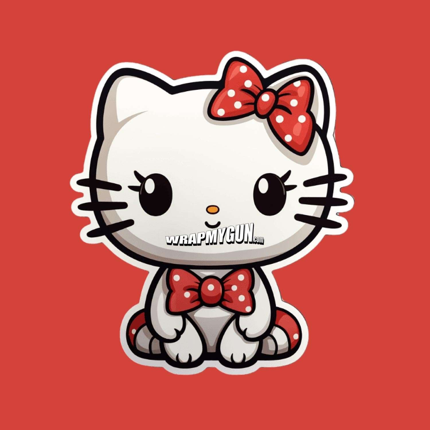 AR-15 M4 M16 Mag Skin - Hello Kitty Red - WrapMyGun Gun Skins & AR-15 M4 Mag Skins