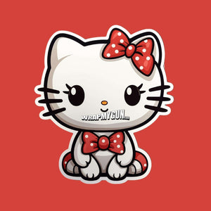AR-15 M4 M16 Mag Skin - Hello Kitty Red - WrapMyGun Gun Skins & AR-15 M4 Mag Skins