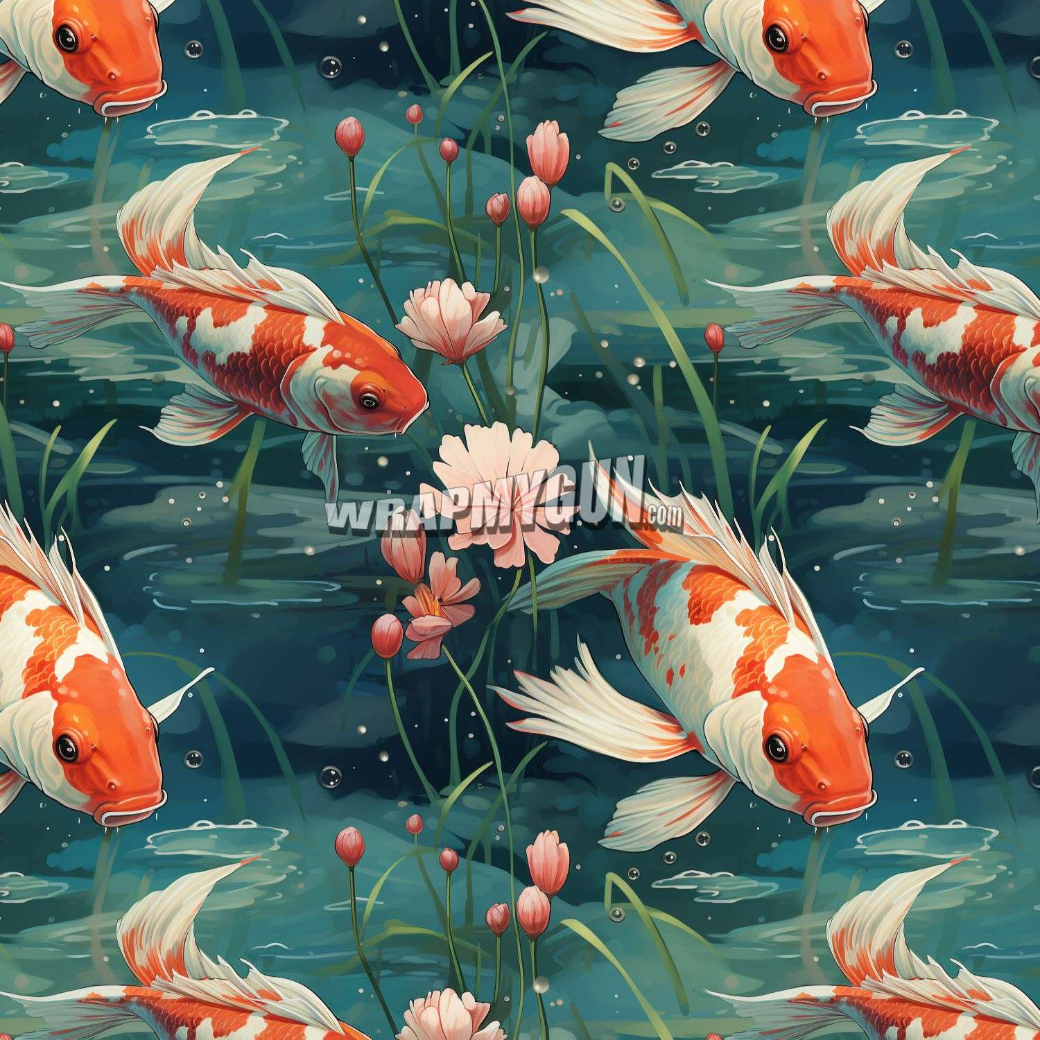 AR-15 M4 M16 Mag Skin - Koi Fish - WrapMyGun Gun Skins & AR-15 M4 Mag Skins