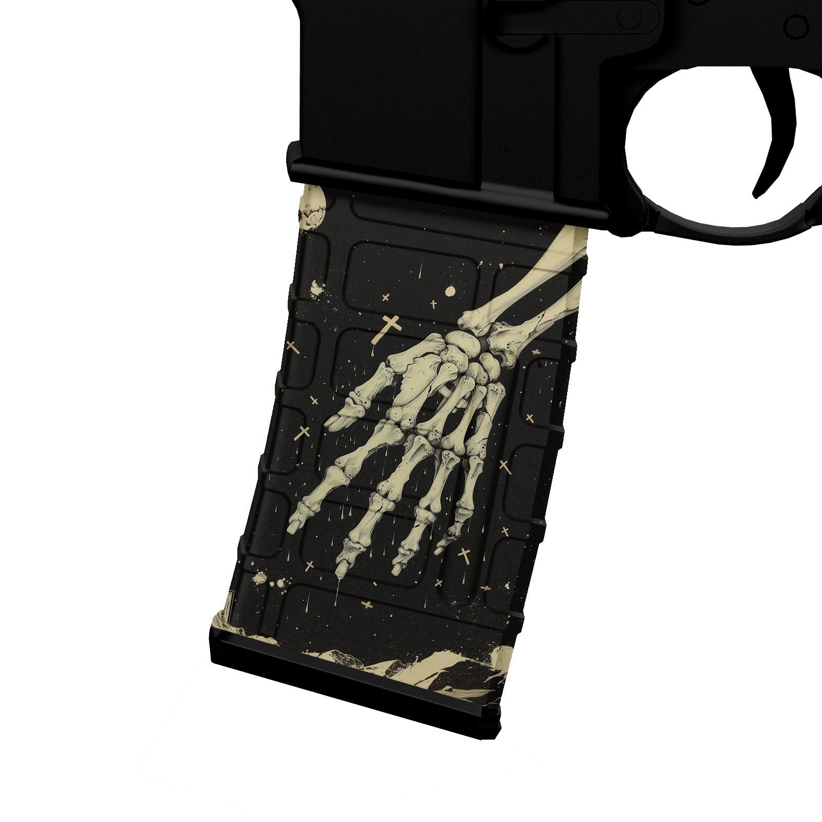 AR-15 M4 M16 Mag Skin - Skeleton Hand - WrapMyGun Gun Skins & AR-15 M4 Mag Skins