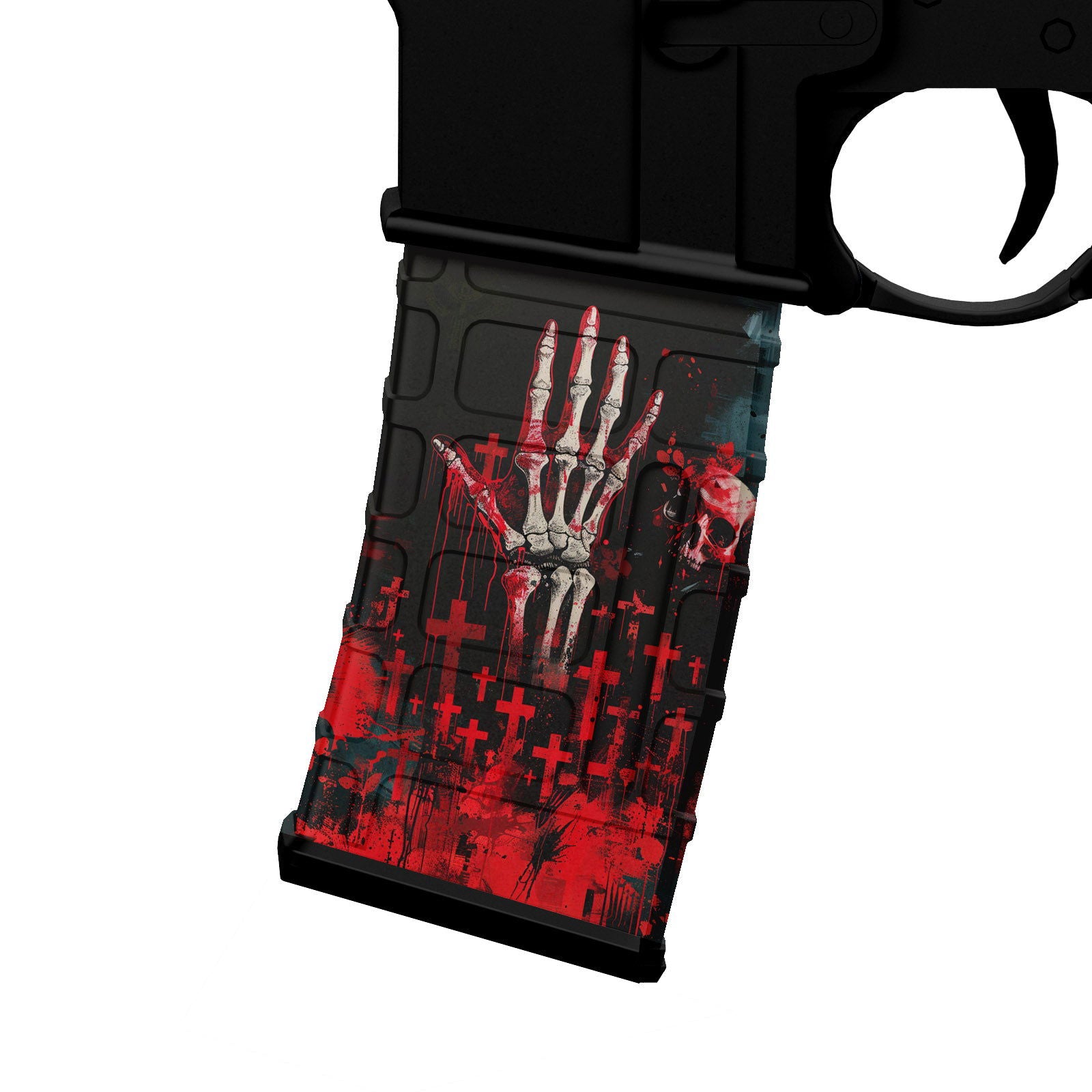 AR-15 M4 M16 Mag Skin - Skeleton Hand (Copy) - WrapMyGun Gun Skins & AR-15 M4 Mag Skins