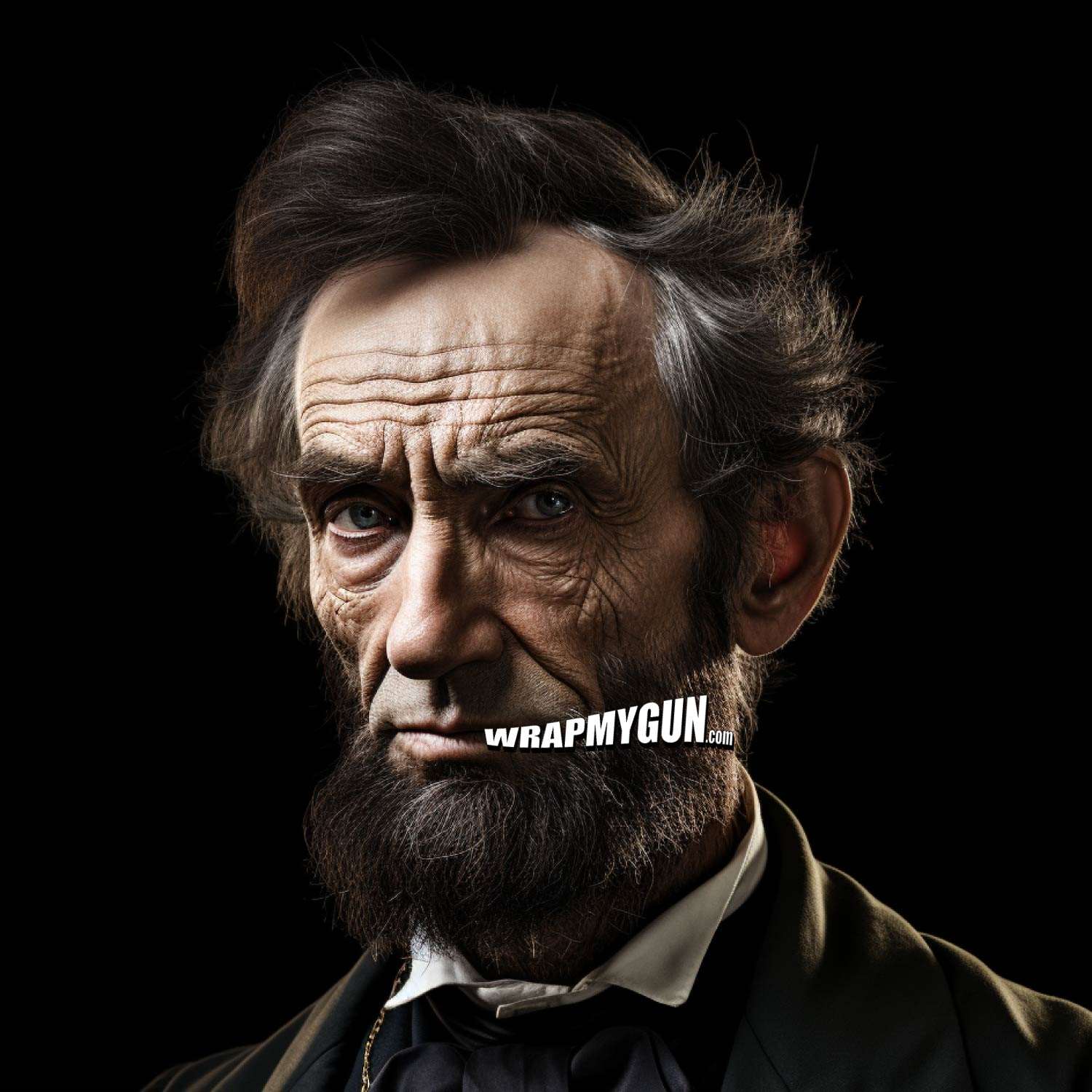 AR-15 M4 Mag Skin  - Abraham Lincoln - WrapMyGun Gun Skins & AR-15 M4 Mag Skins
