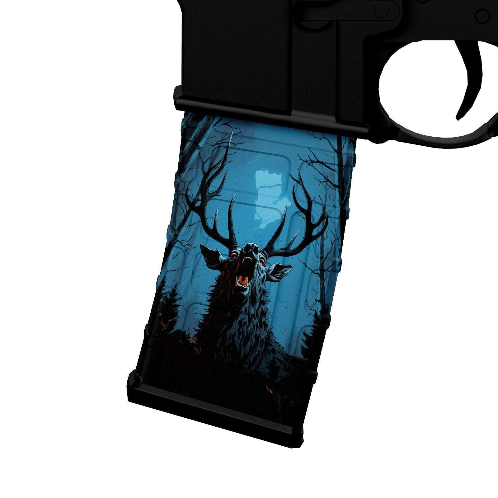 AR-15 M4 Mag Skin - Angry Elk - WrapMyGun Gun Skins & AR-15 M4 Mag Skins
