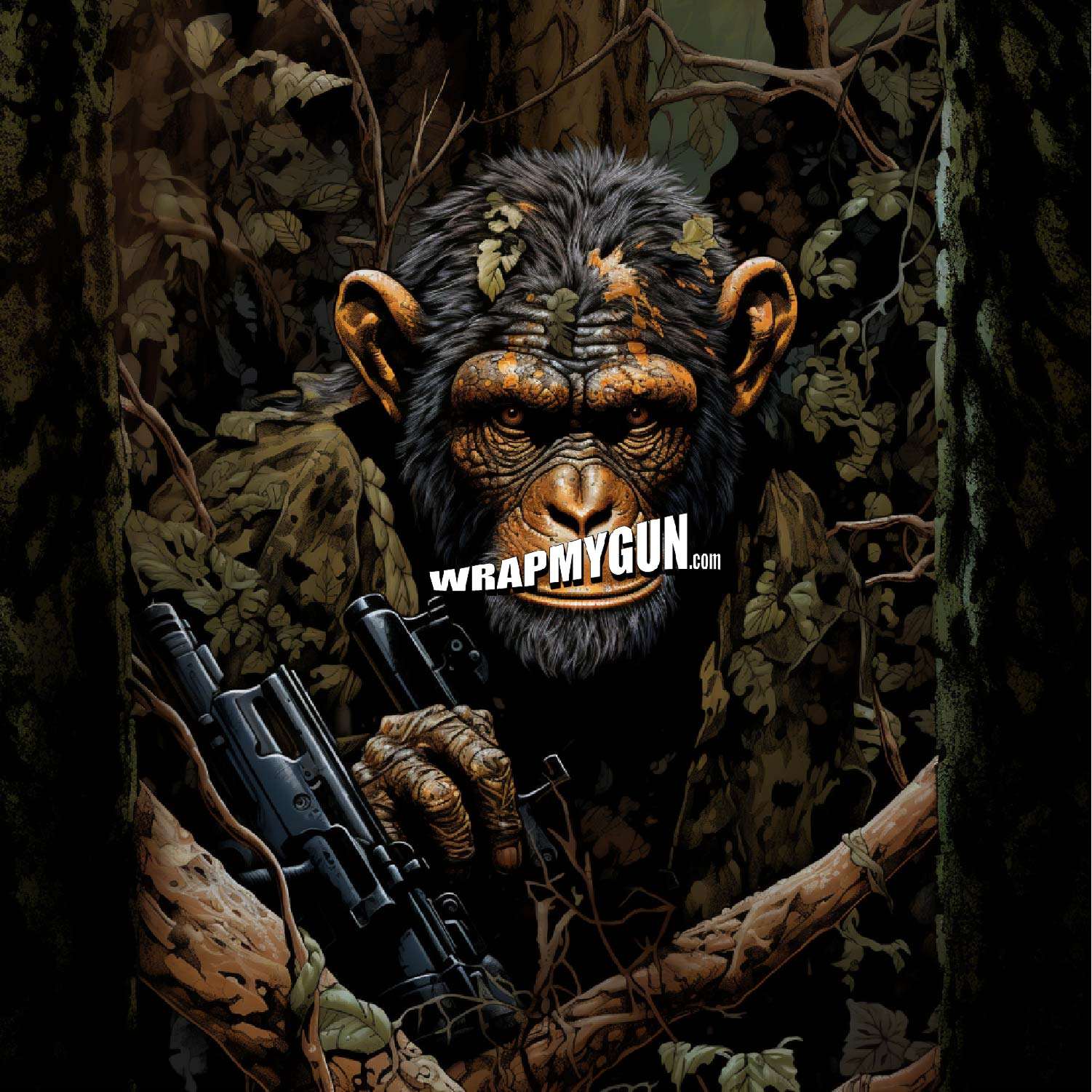 AR-15 M4 Mag Skin - Ape Camo - WrapMyGun Gun Skins & AR-15 M4 Mag Skins