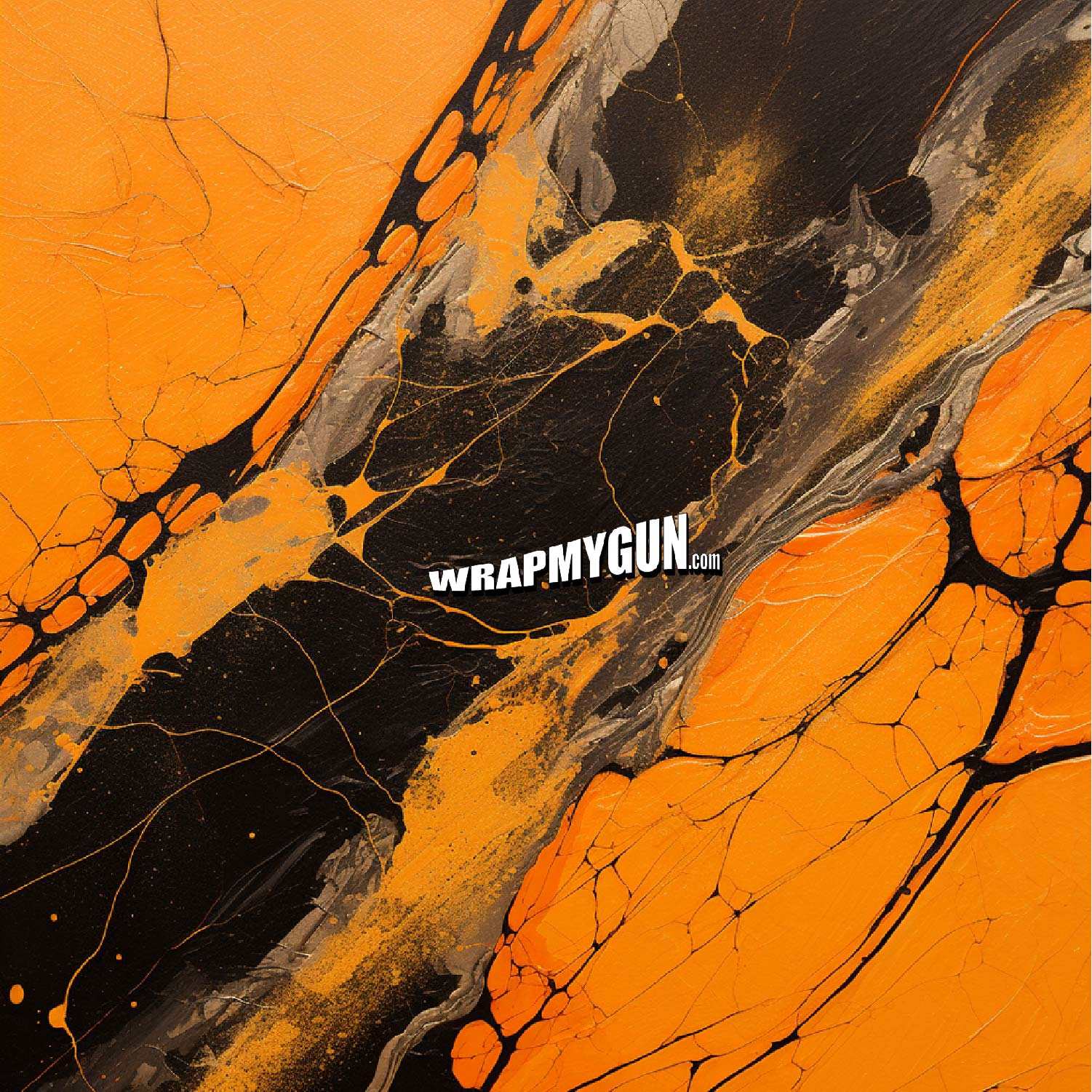 AR-15 Mag Skin - Orange Stone Camo - WrapMyGun Gun Skins & AR-15 M4 Mag Skins