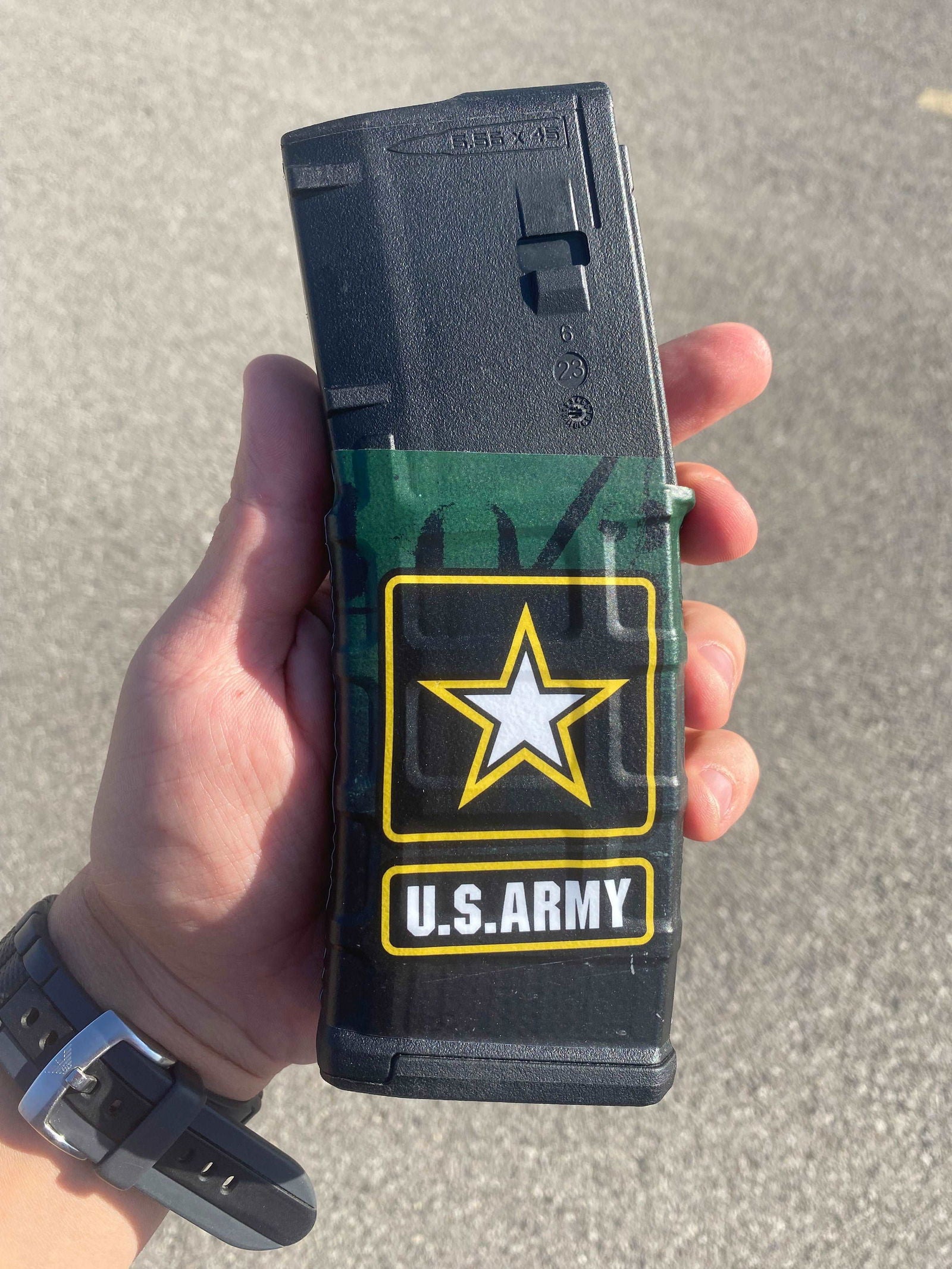 AR-15 Mag Skin - Premium Vinyl Mag Wrap - US Army - WrapMyGun Gun Skins & AR-15 M4 Mag Skins