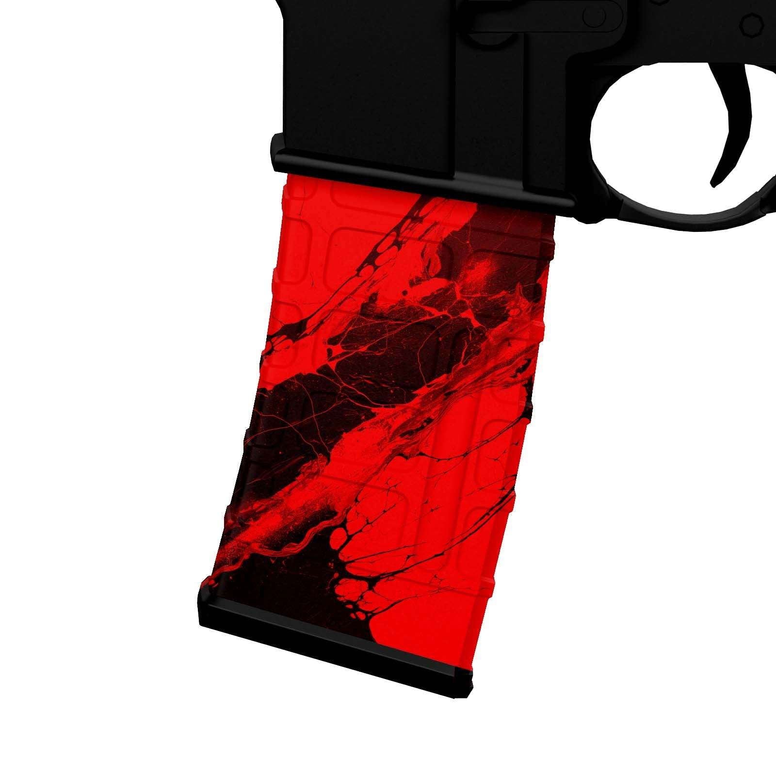 AR-15 Mag Skin - Red Stone Camo - WrapMyGun Gun Skins & AR-15 M4 Mag Skins