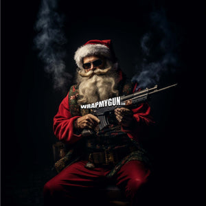 AR-15 Mag Skin - Santa - WrapMyGun Gun Skins & AR-15 M4 Mag Skins