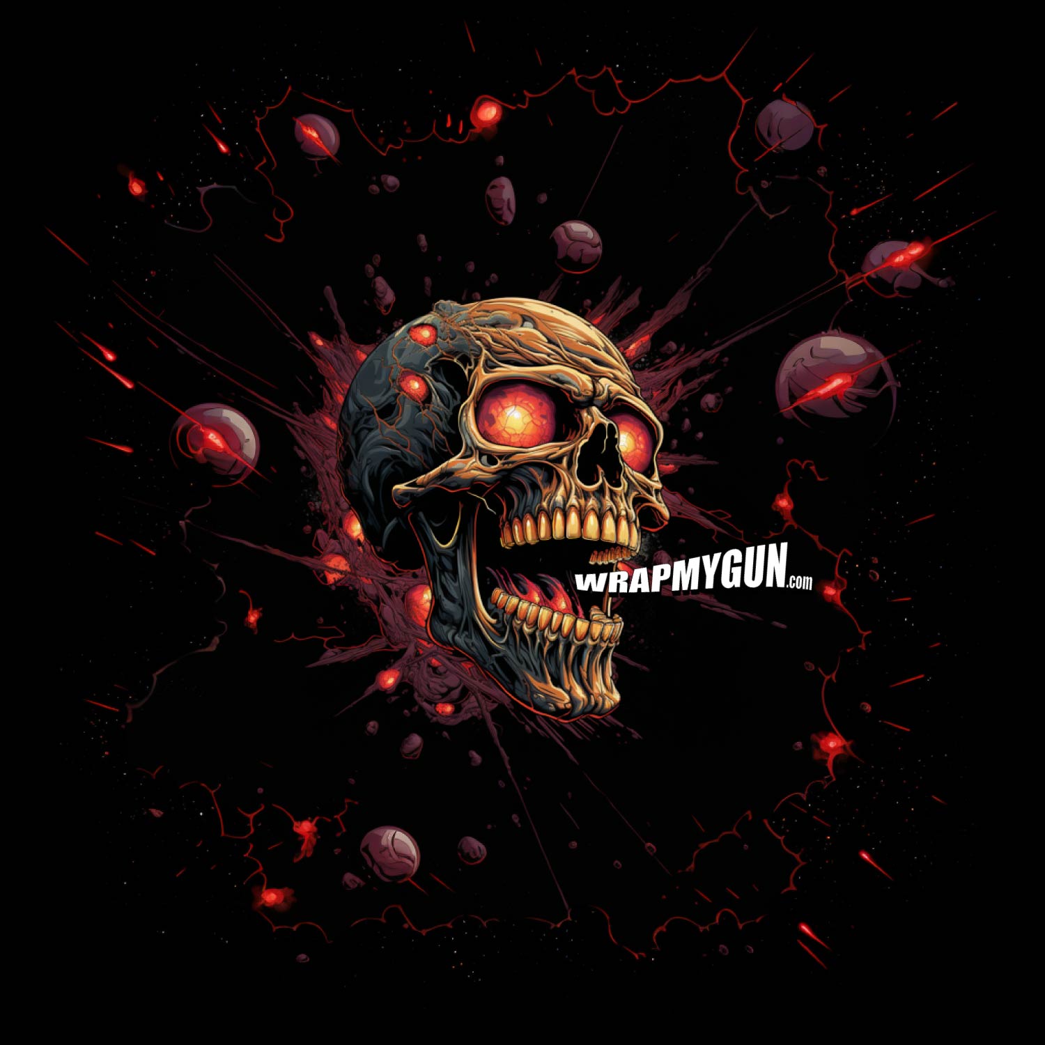 AR-15 Mag Skin - Screaming Skull - WrapMyGun Gun Skins & AR-15 M4 Mag Skins