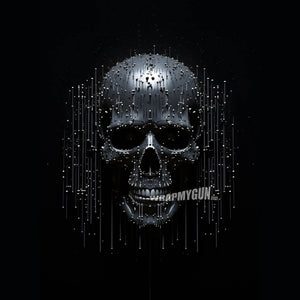 AR-15 Mag Skin - Silver Skull - WrapMyGun Gun Skins & AR-15 M4 Mag Skins