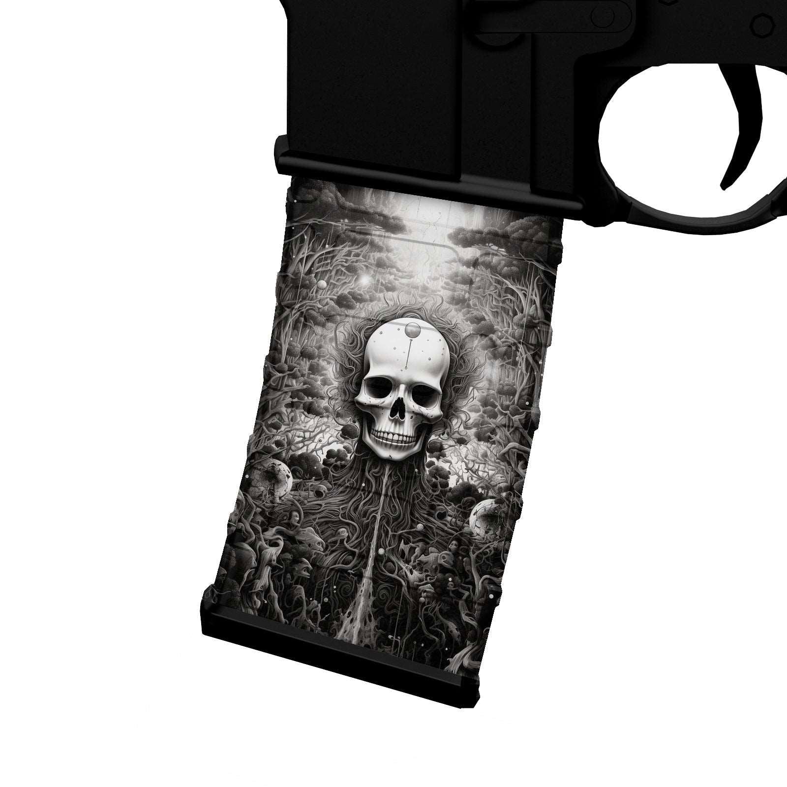 AR-15 Mag Skin - Skull - WrapMyGun Gun Skins & AR-15 M4 Mag Skins