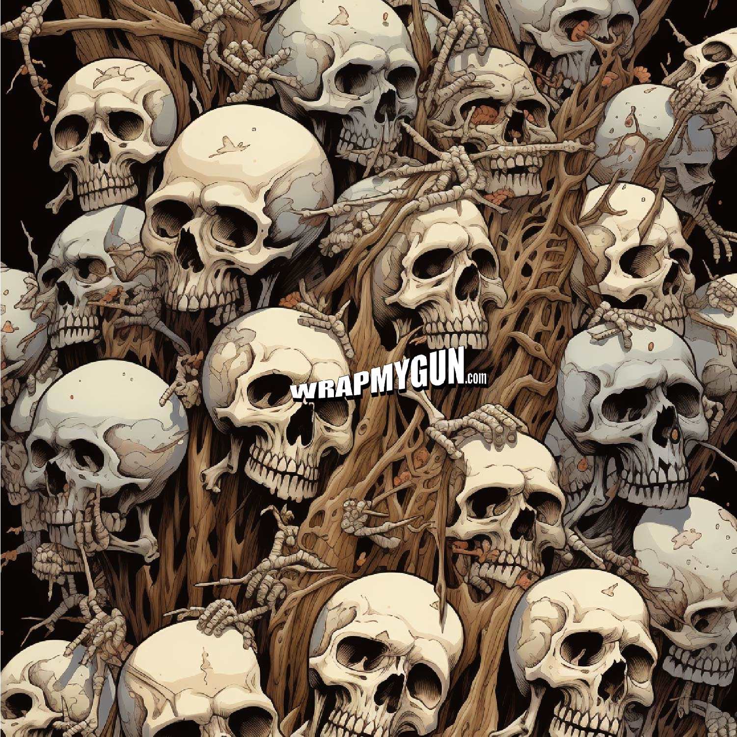 AR-15 Mag Skin - Skulls - WrapMyGun Gun Skins & AR-15 M4 Mag Skins