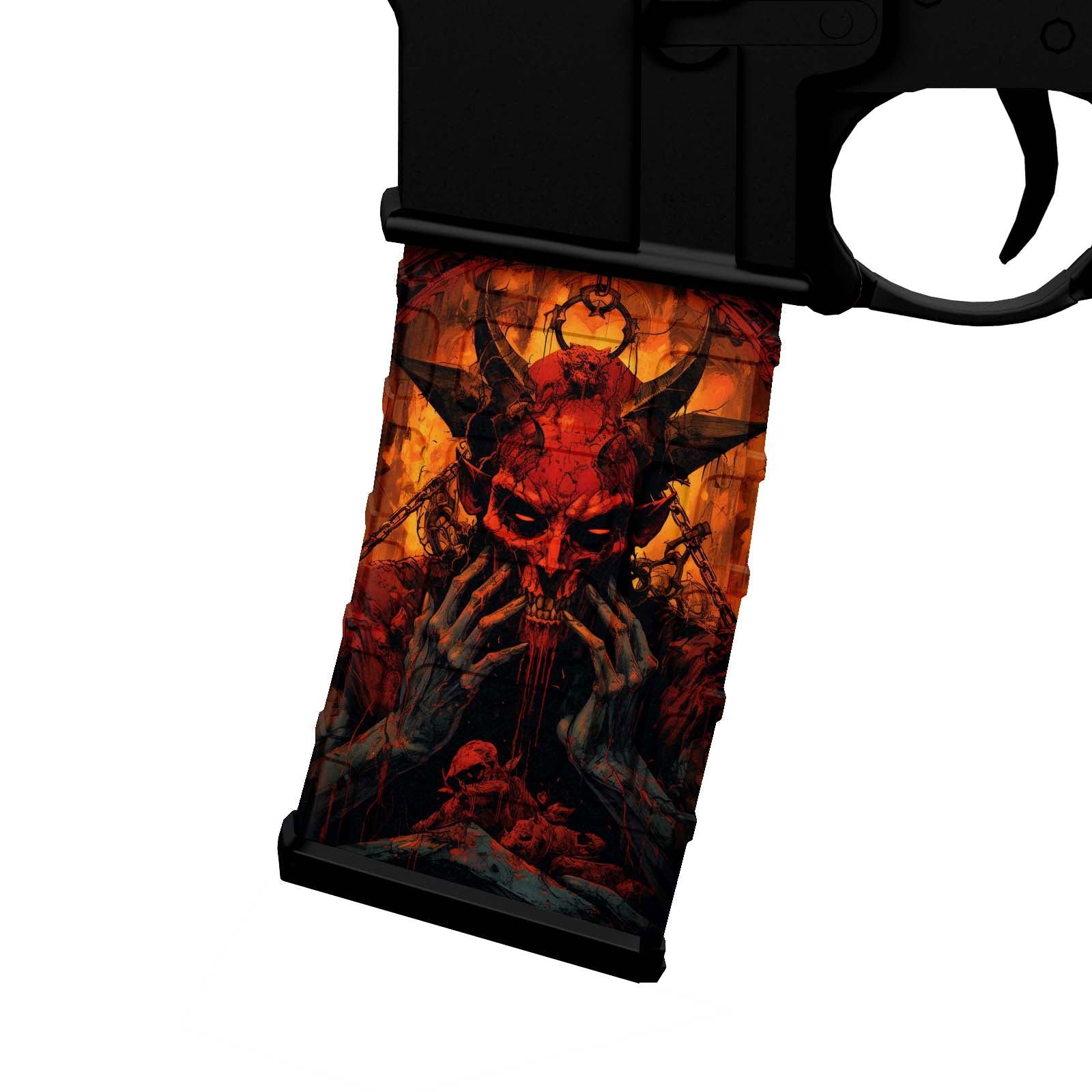 AR-15 Mag Skin - The Devil - WrapMyGun Gun Skins & AR-15 M4 Mag Skins