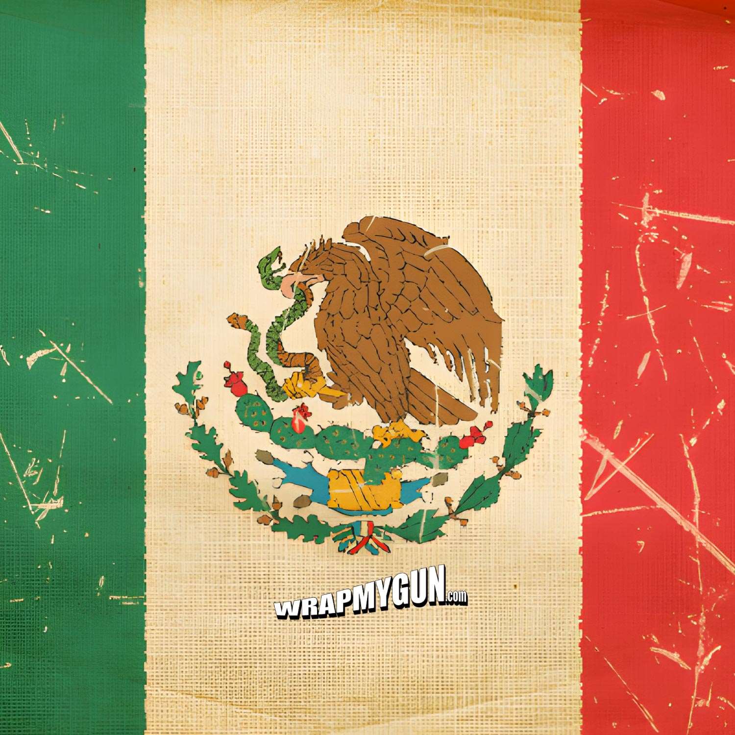 AR-15 Mag Skin Wrap - Mexican Flag - WrapMyGun Gun Skins & AR-15 M4 Mag Skins