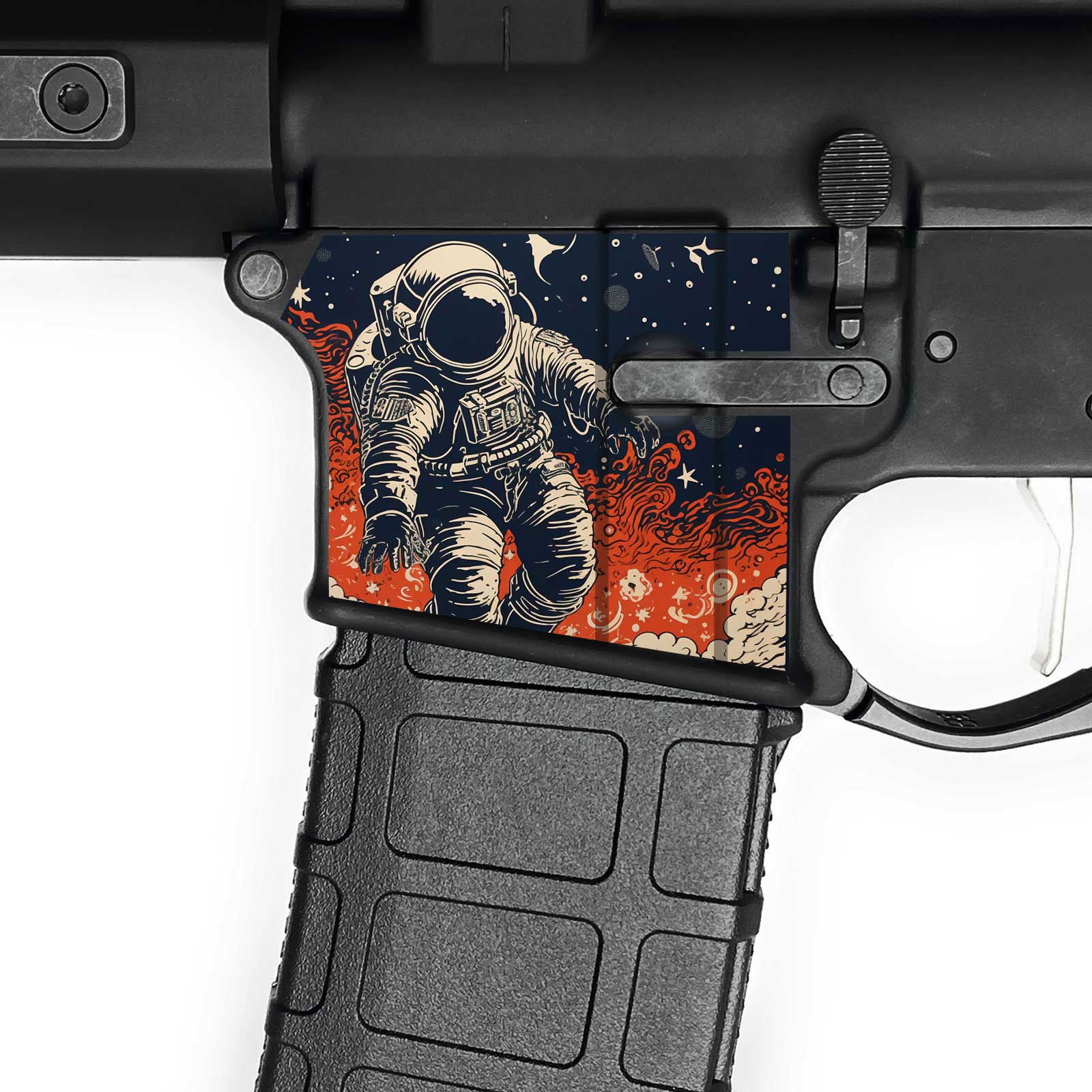 AR-15 Magwell Skin - Astronaut - WrapMyGun Gun Skins & AR-15 M4 Mag Skins